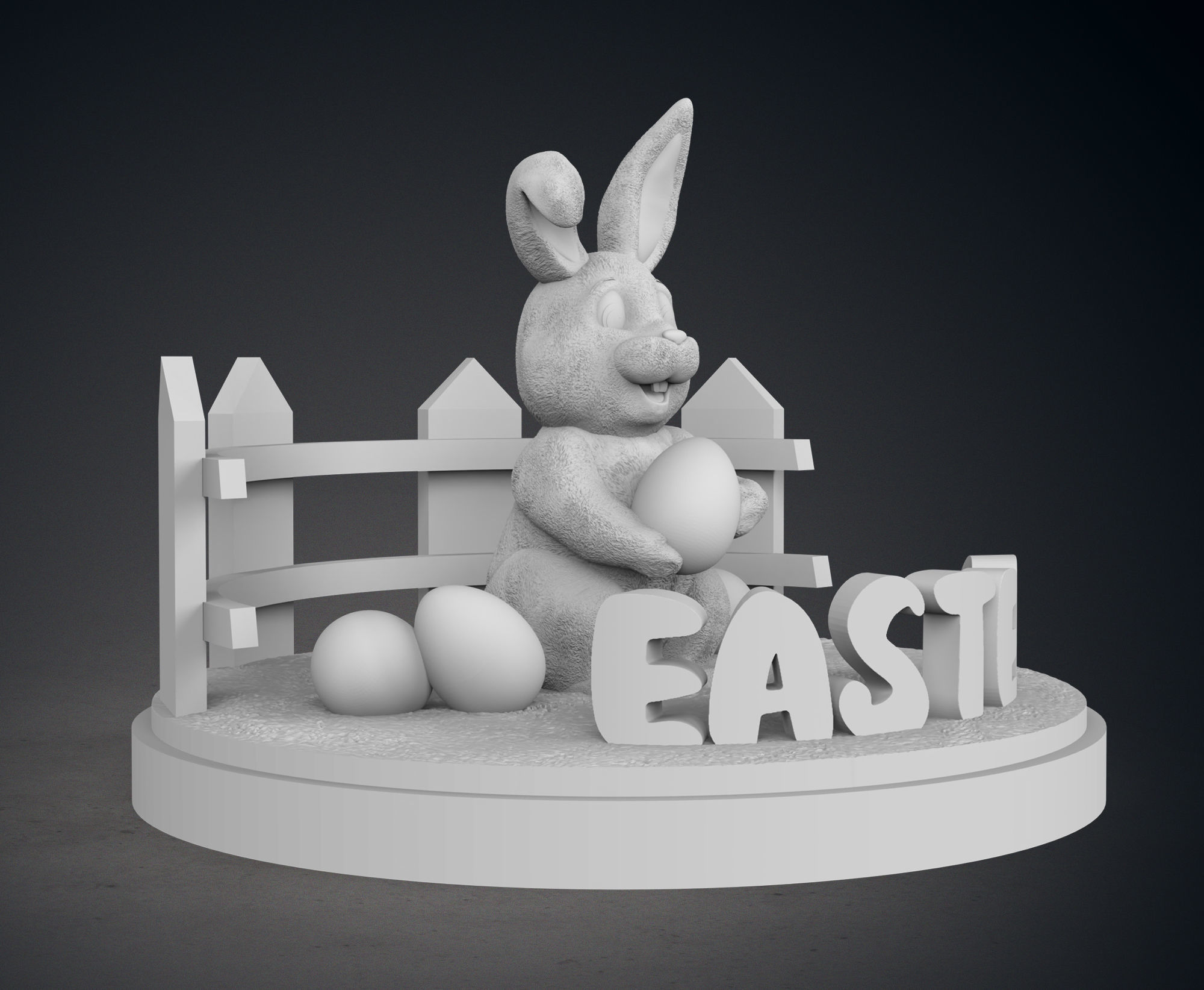 Easter Bunny 3D print model_8