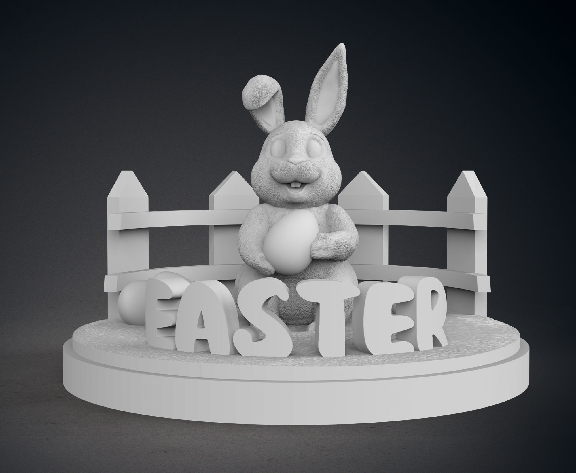 Easter Bunny 3D print model_1