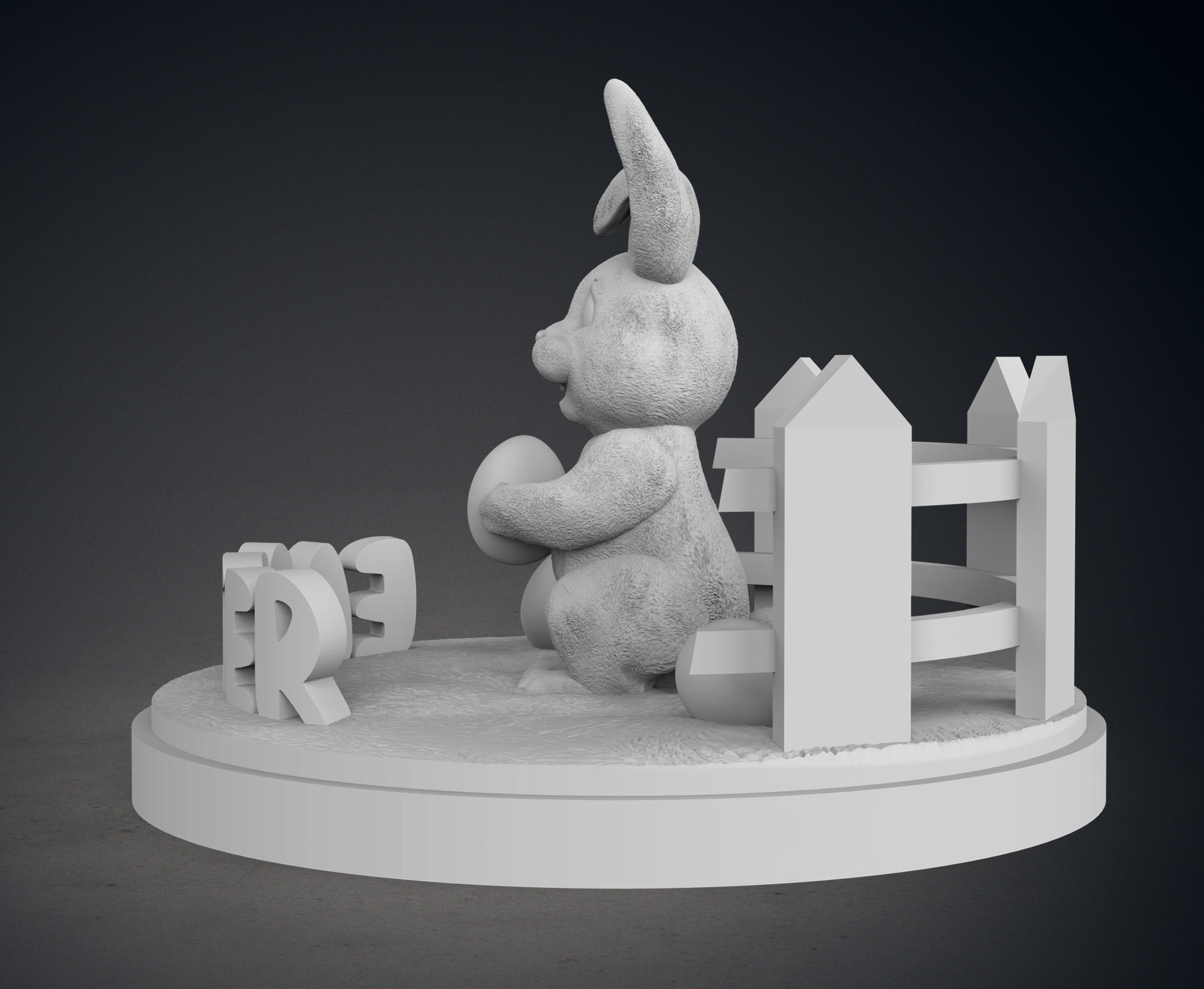 Easter Bunny 3D print model_3