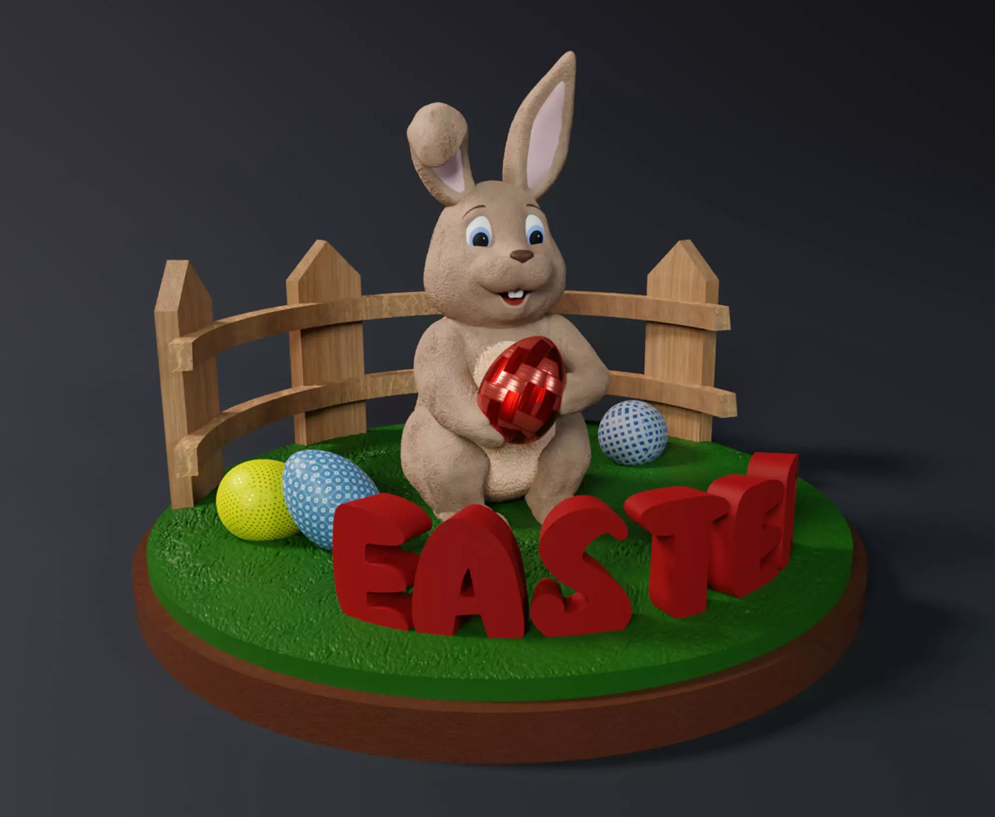 Easter Bunny 3D print model_0