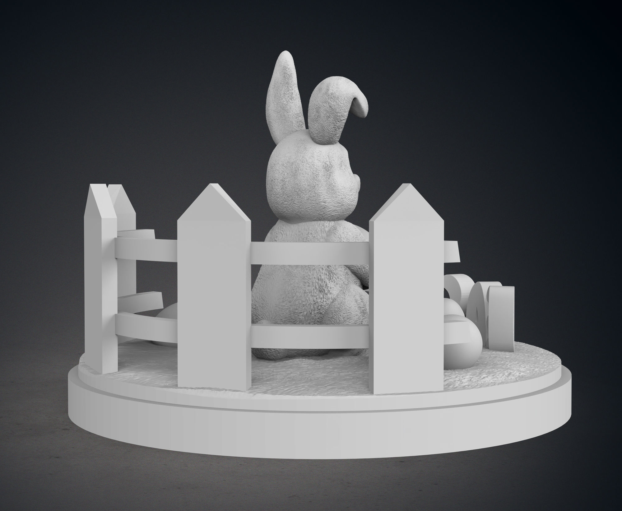 Easter Bunny 3D print model_6