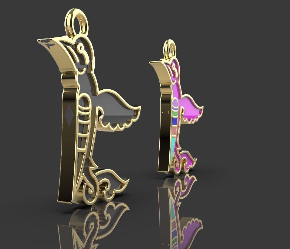 Armenian letters 3D print model_11