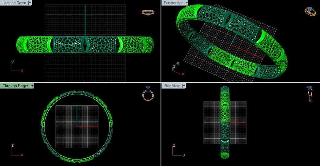 62 Ladies Bangles 3D print model_100