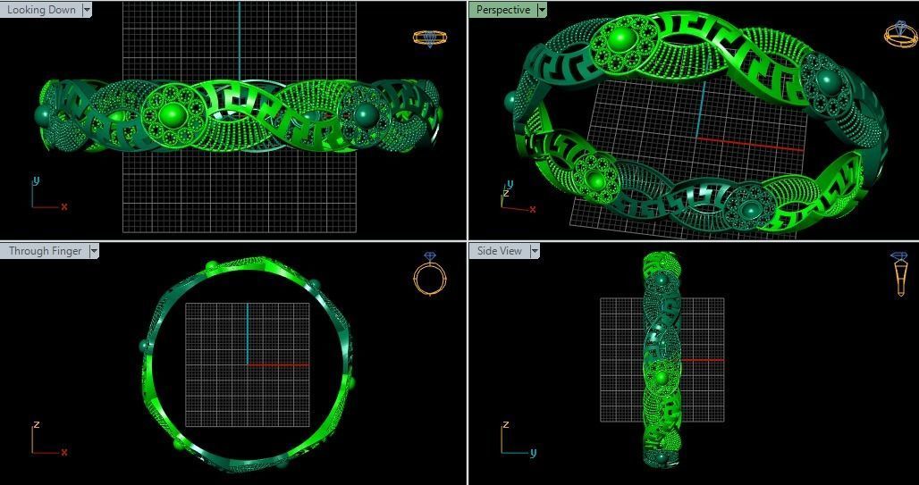 62 Ladies Bangles 3D print model_50