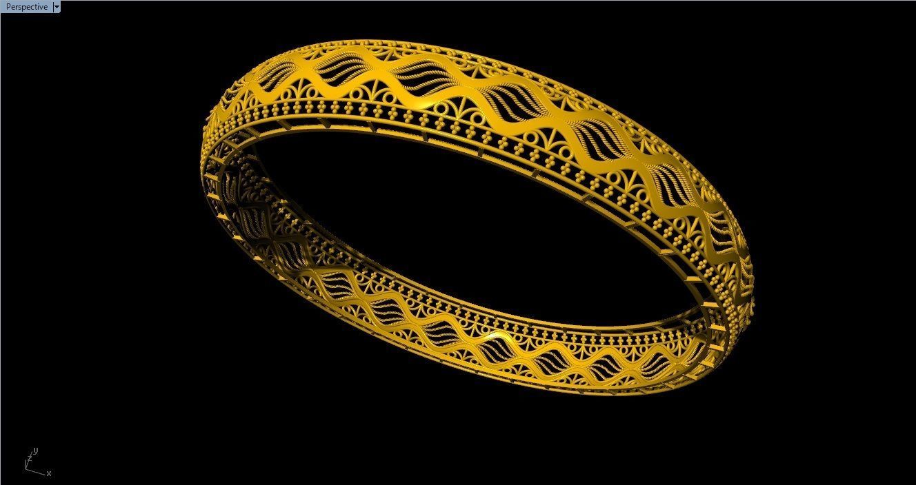 62 Ladies Bangles 3D print model_2