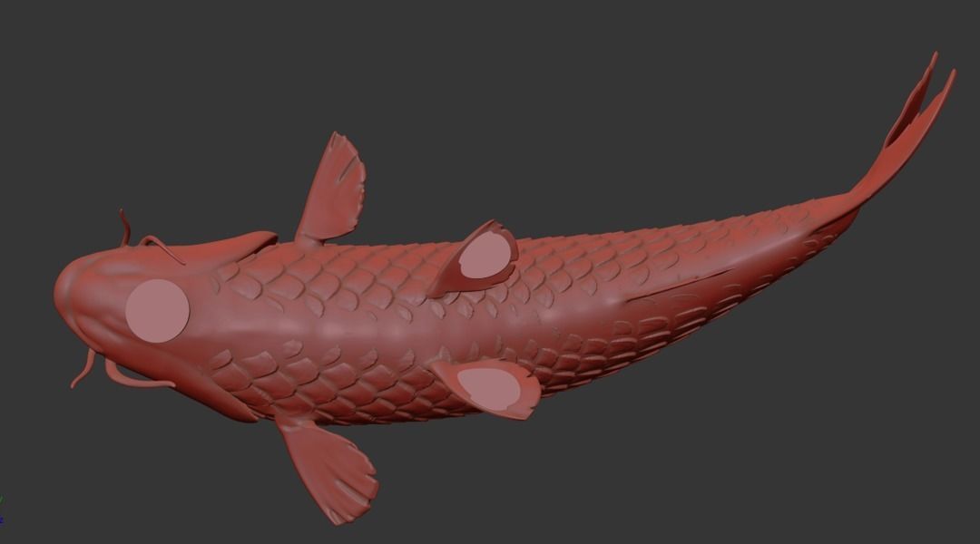 Koi wall decor fish 3dprint 3D print model_4