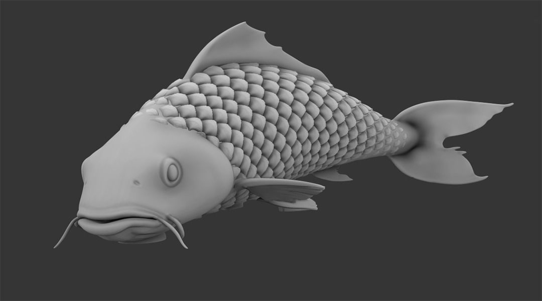 Koi wall decor fish 3dprint 3D print model_2