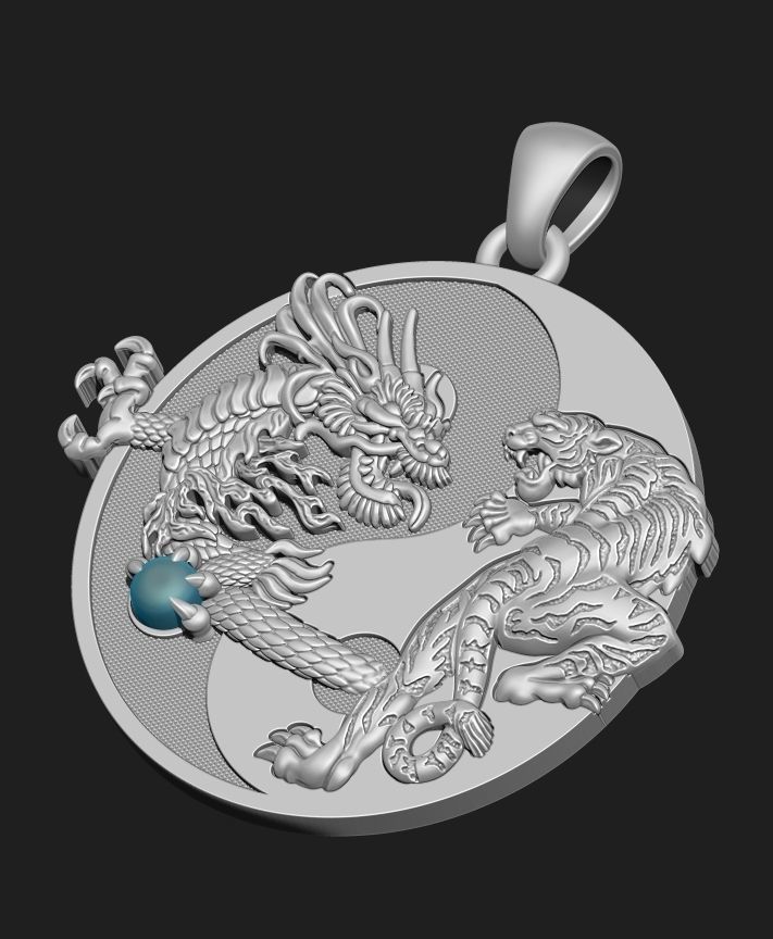 YIN-YANG PENDANT Printable Model 3D print model_3