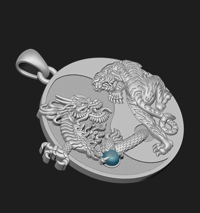 YIN-YANG PENDANT Printable Model 3D print model_4