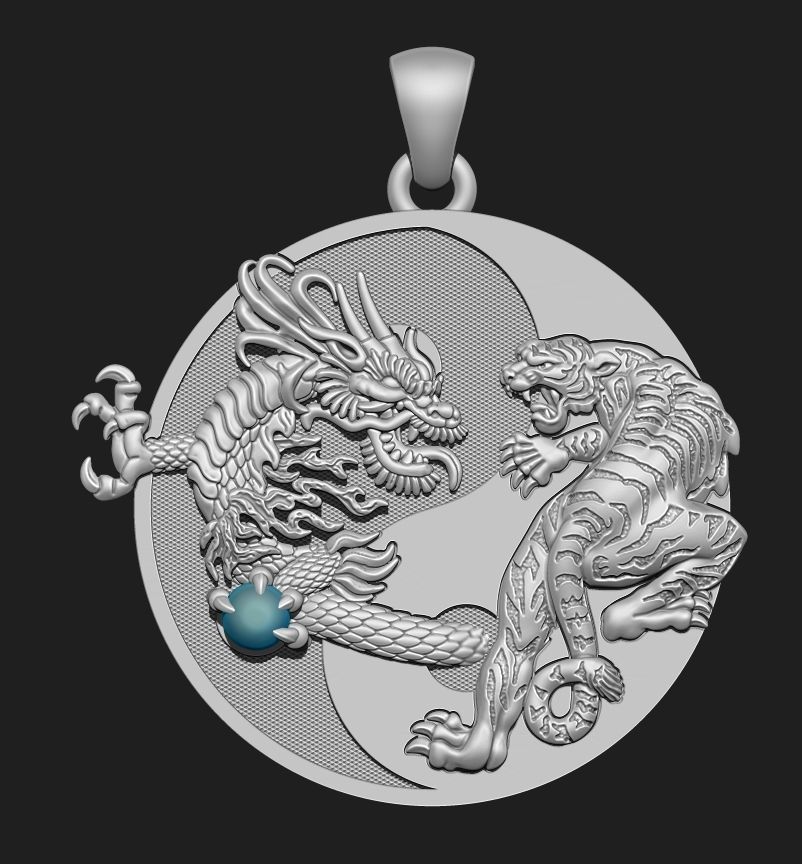 YIN-YANG PENDANT Printable Model 3D print model_1