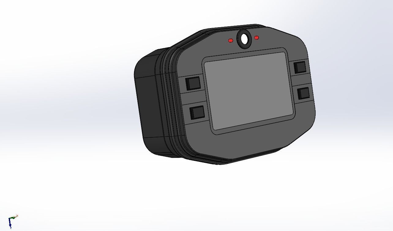SPEEDOMETER DIGITAL MYCHRON 4 RACING LAP TIMER KART AIM 3D model_12