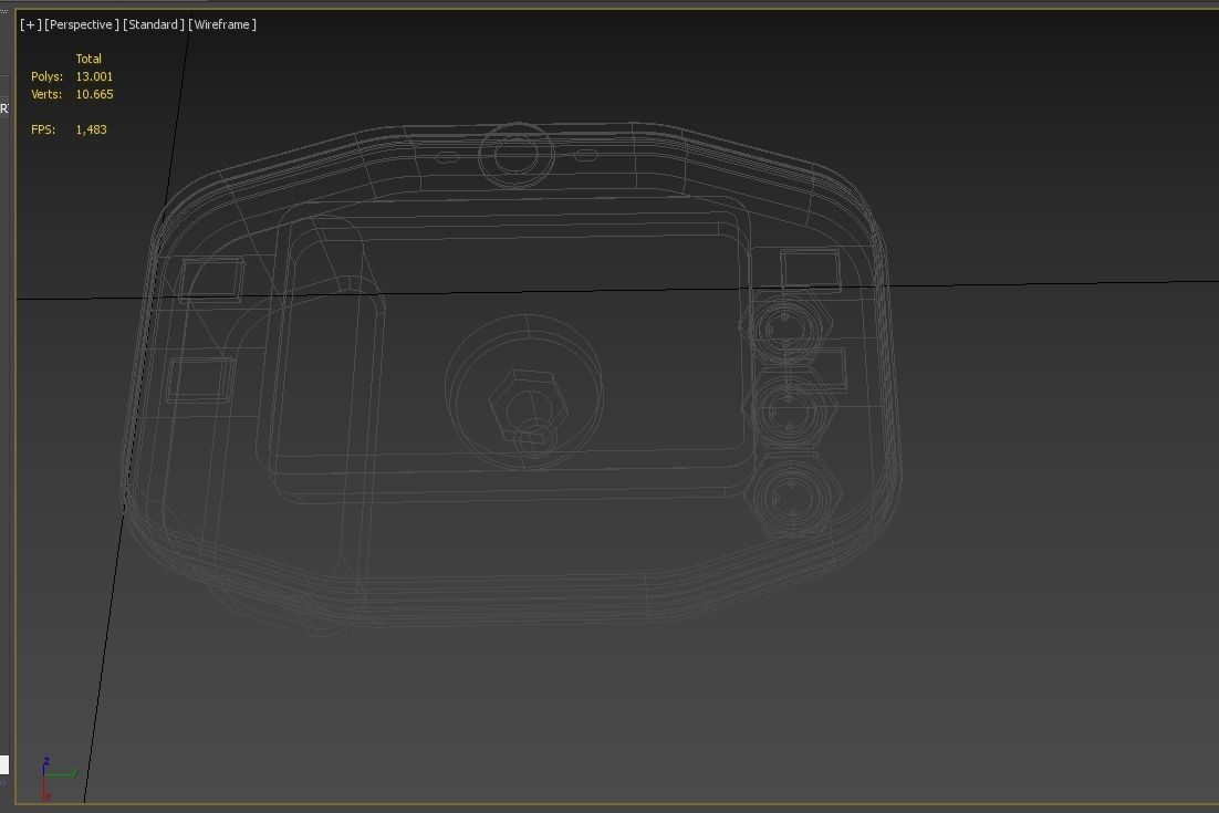 SPEEDOMETER DIGITAL MYCHRON 4 RACING LAP TIMER KART AIM 3D model_11