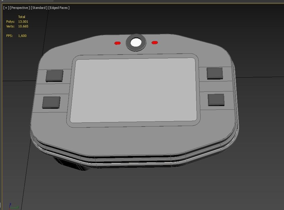 SPEEDOMETER DIGITAL MYCHRON 4 RACING LAP TIMER KART AIM 3D model_10