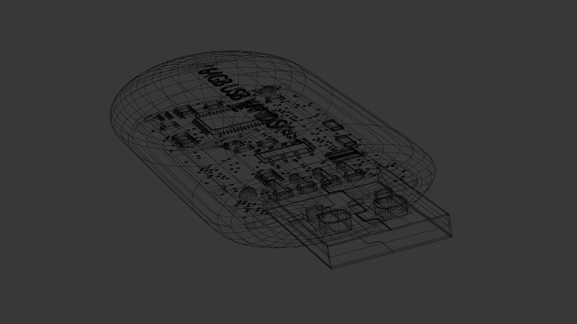 USB Office Model Electronic High Detail 3D Model 64GB Universal 3D print model_4