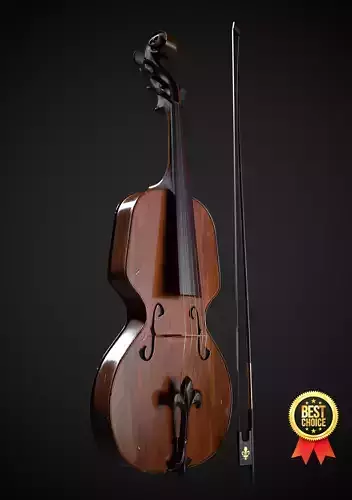 Violin FM Ashley 5 String music instrument  Low-poly 3D model