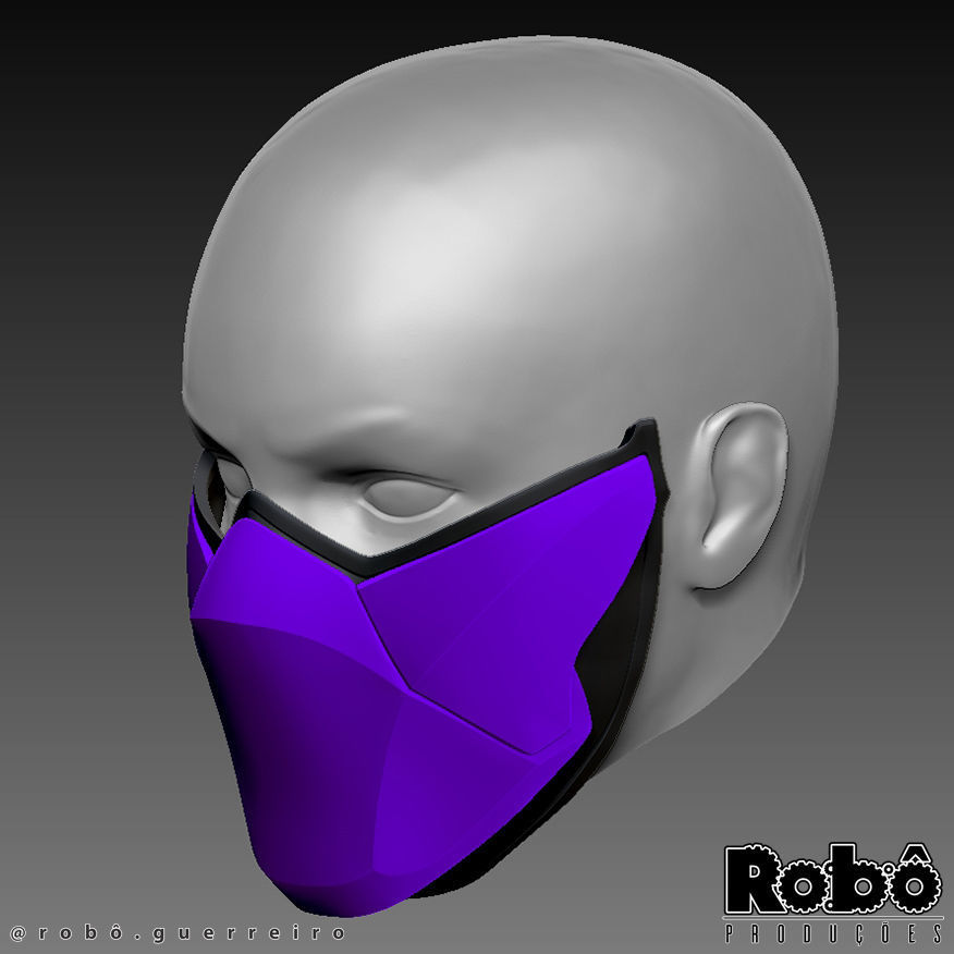 MORTAL KOMBAT 1 - ULTIMATE MK3 CLASSIC NINJA MASK FOR COSPLAY 3D print model_9
