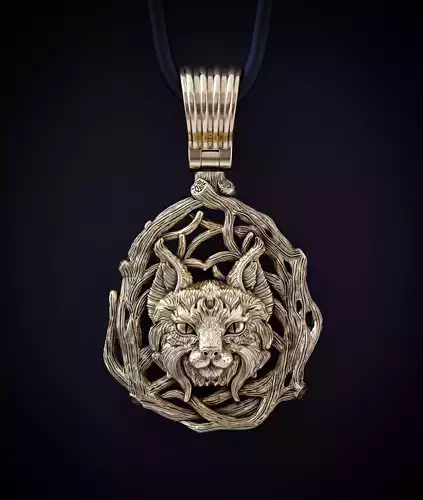 THE LYNX PENDANT Printable Model