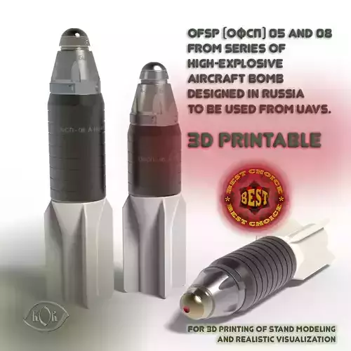 OFSP high-explosive aircraft bombs for UAVs 3D model