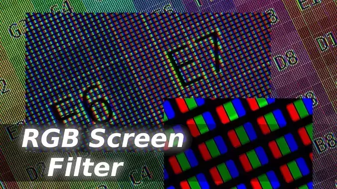 RGB Screen Filter - Texture level 3D model