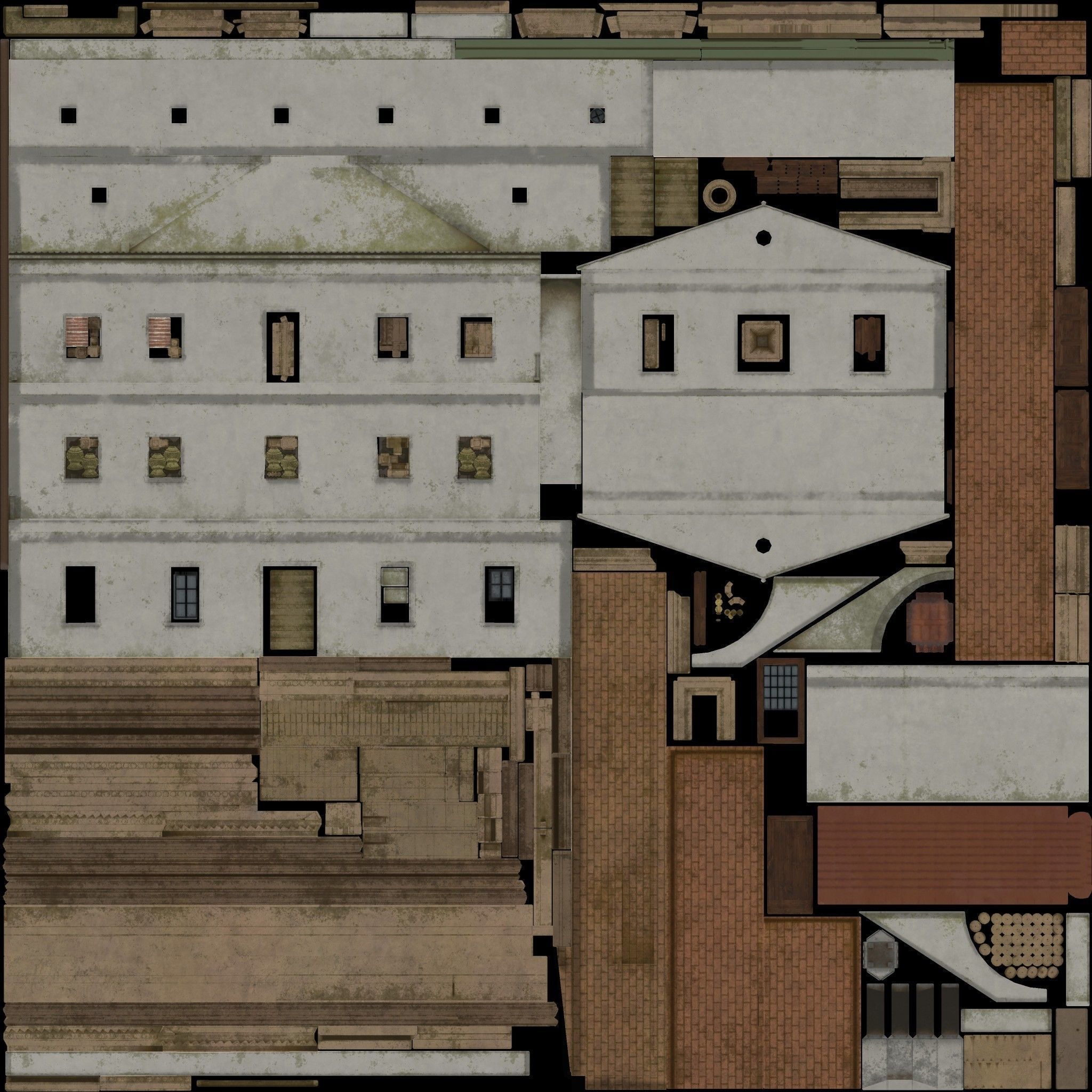 GHOST HOUSE Low-poly 3D model_12