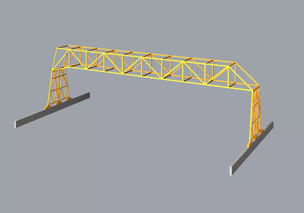 Bagnoli Gantry Crane 3D model