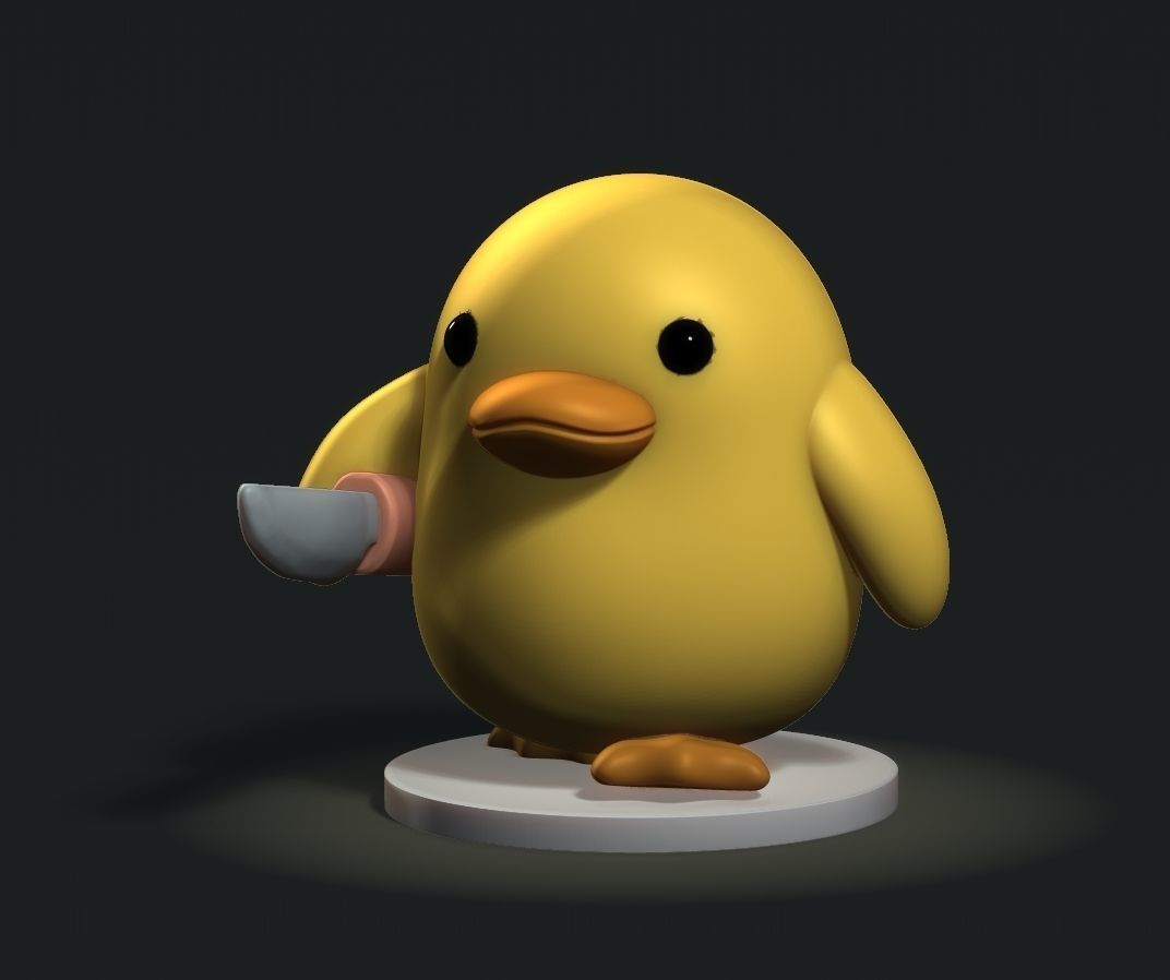 DUCK WITH KNIFE 3D print model_3