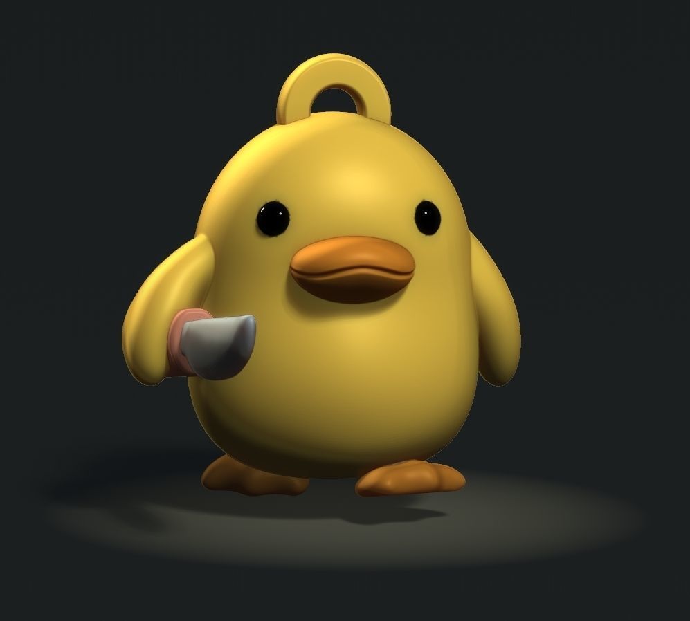 DUCK WITH KNIFE 3D print model_4