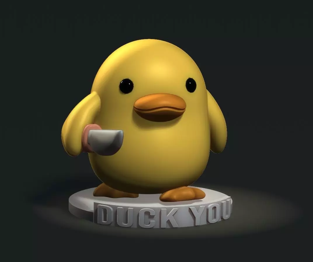 DUCK WITH KNIFE 3D print model_0