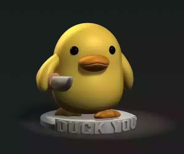 DUCK WITH KNIFE 3D print model