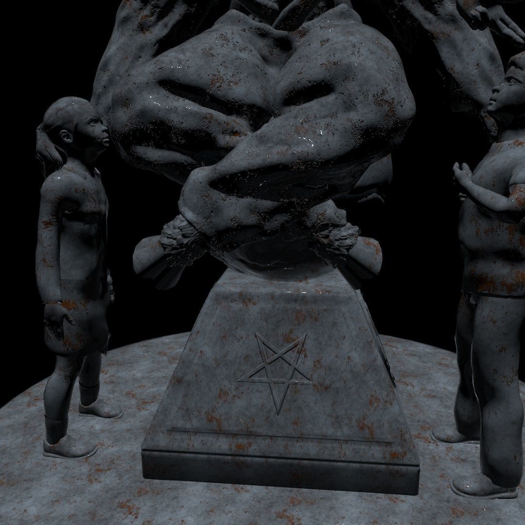 Satan Statue 3D model_3