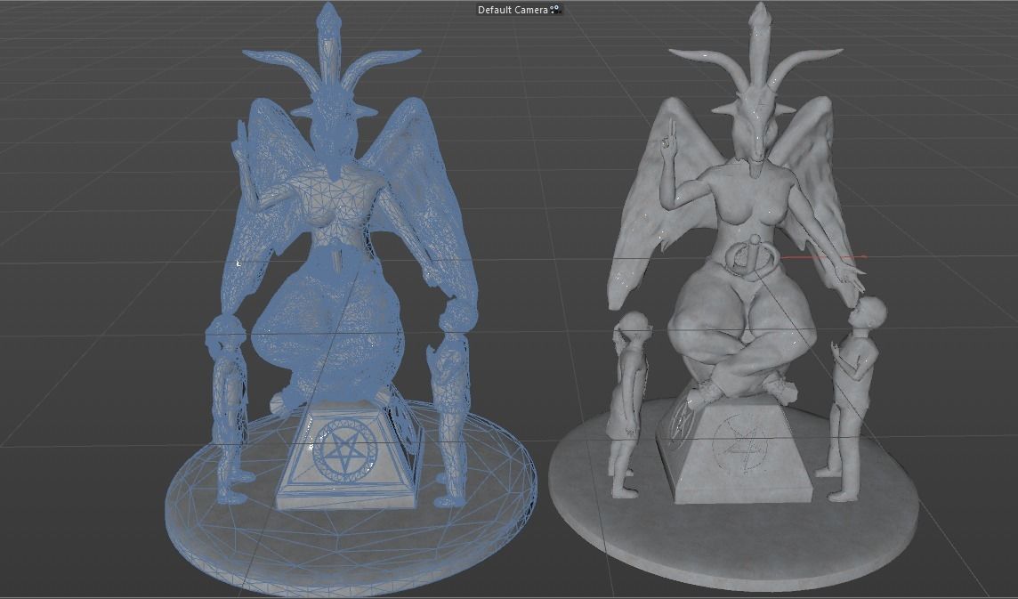 Satan Statue 3D model_1
