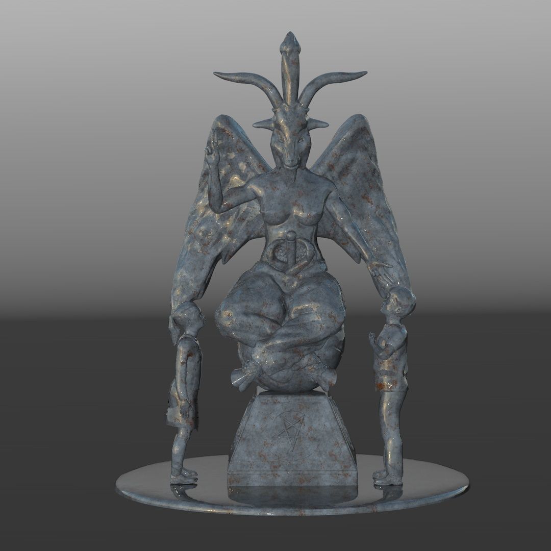 Satan Statue 3D model_6