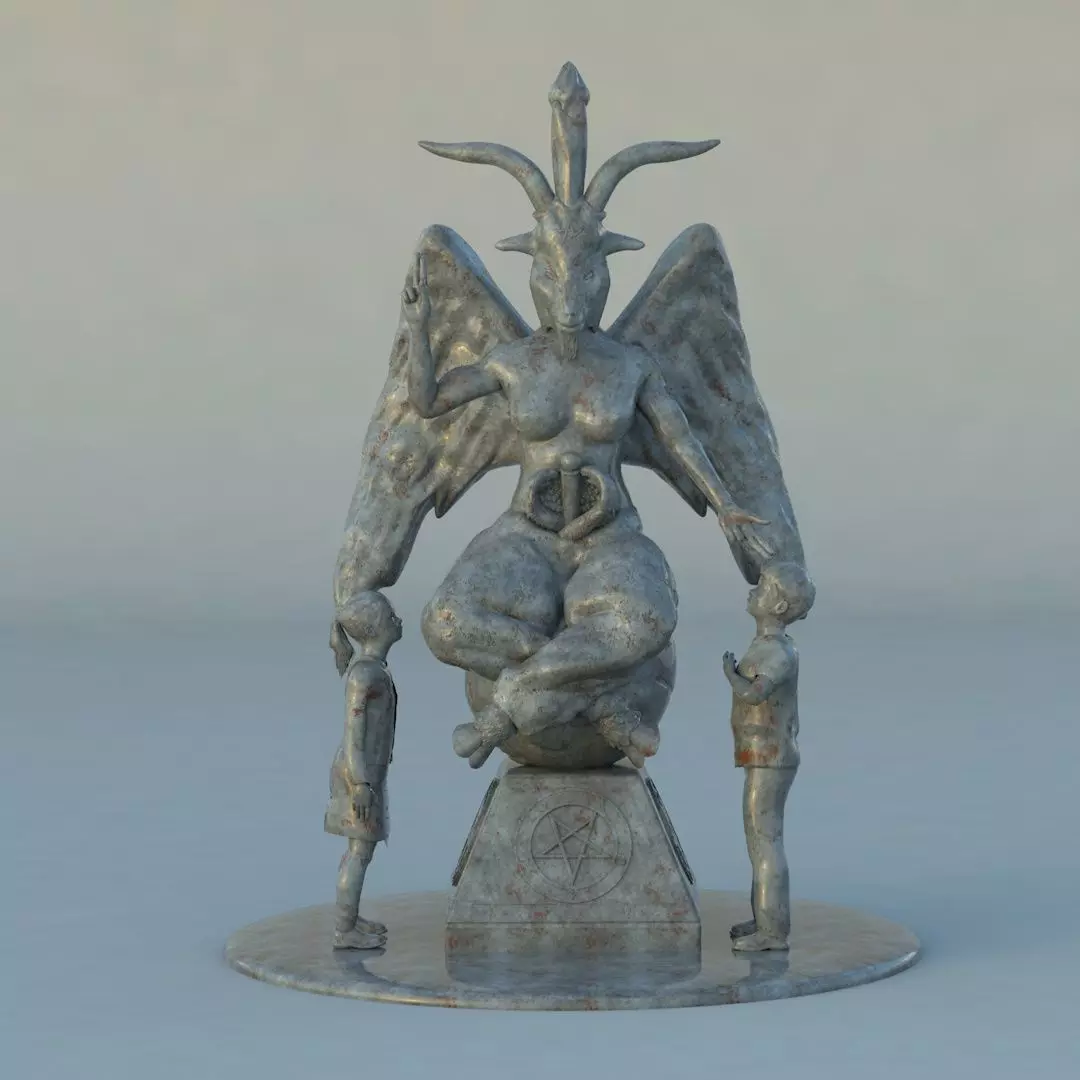 Satan Statue 3D model_0