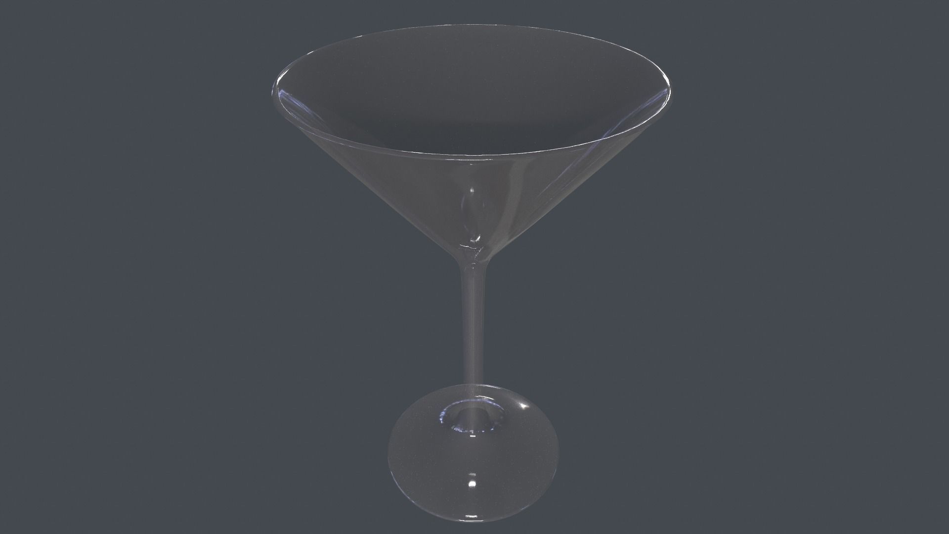 Glassware-Martini Glasses-GAME READY LOW POLY PBR 3D MODEL  Low-poly 3D model_2