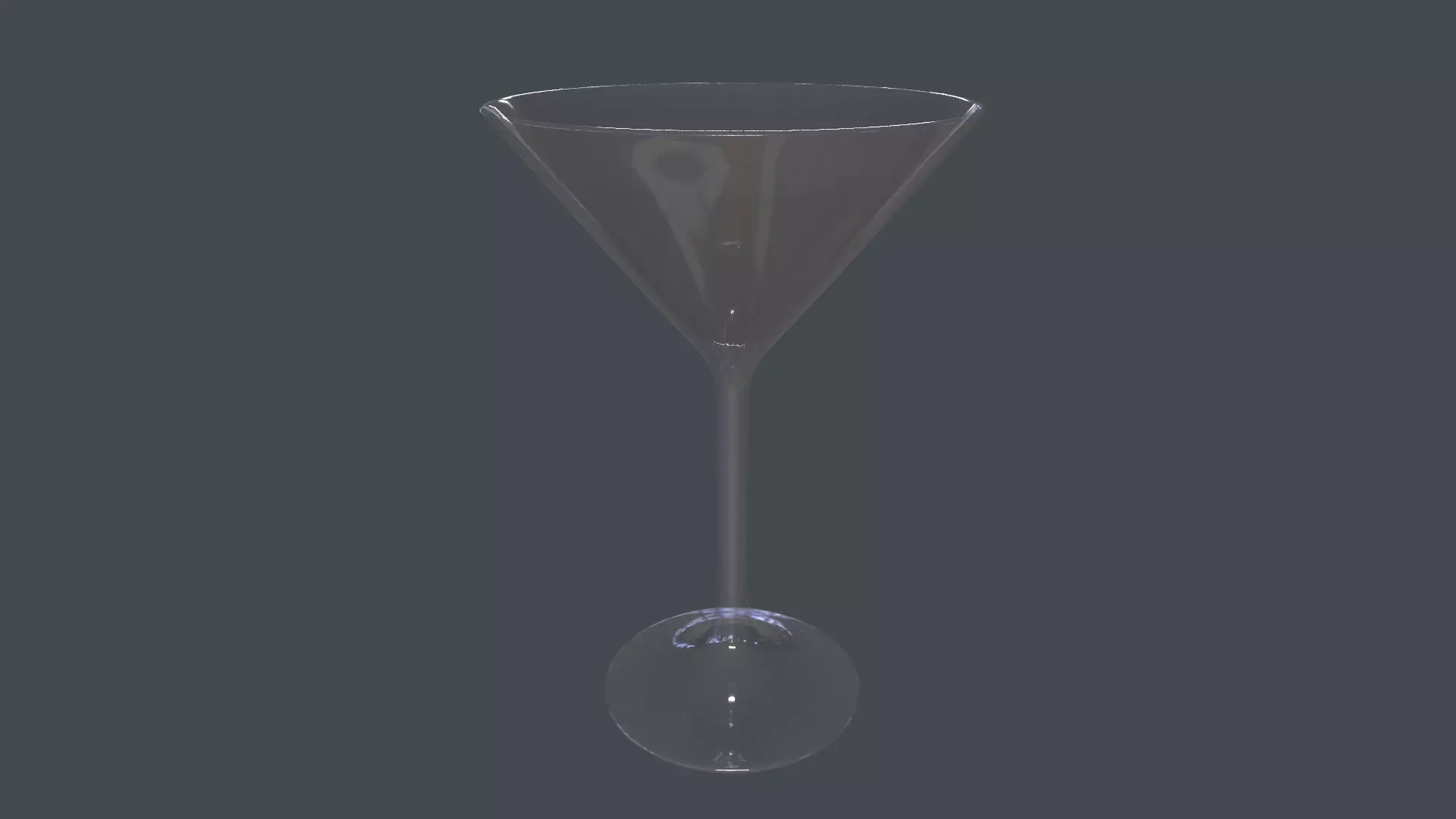 Glassware-Martini Glasses-GAME READY LOW POLY PBR 3D MODEL  Low-poly 3D model_0