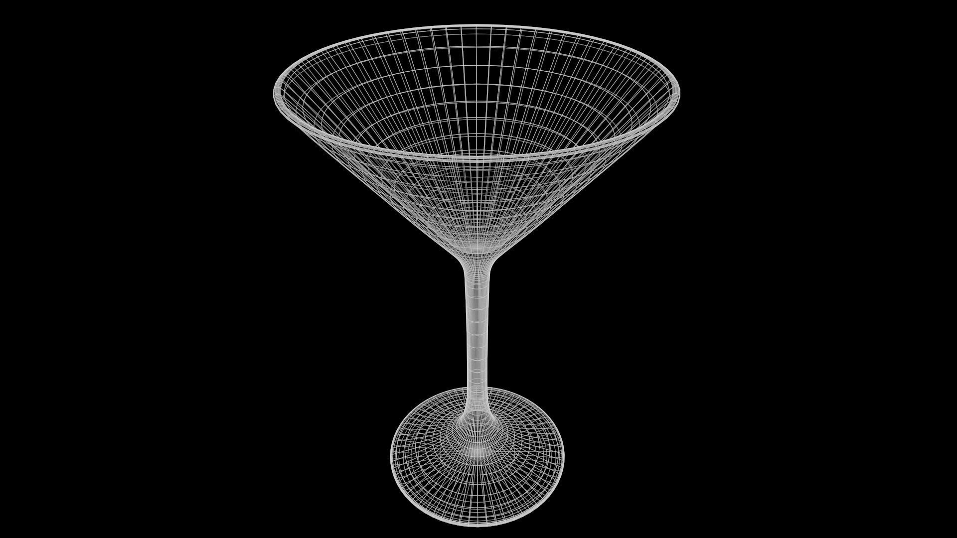 MARTINI GLASSES - PBR GAME READY LOW POLY 3D MODEL Low-poly 3D model_3