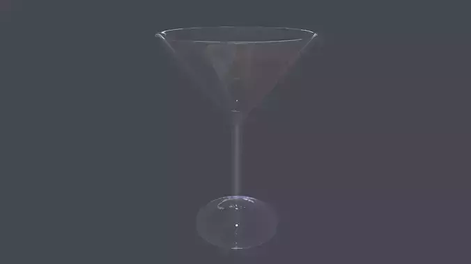 MARTINI GLASSES - PBR GAME READY LOW POLY 3D MODEL 