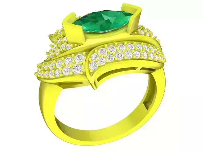 4528 Luxury Fashion Diamond Marquise Women Ring