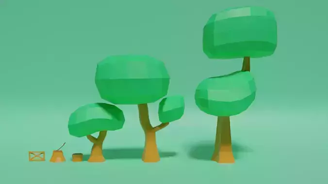 Mini asset low Poly 