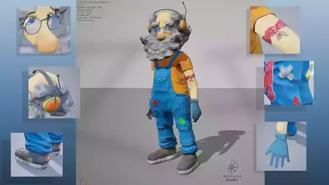 Stylized OldMan Worker