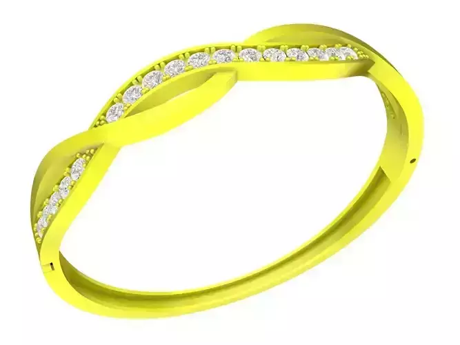 5704 simple diamond women bangle 