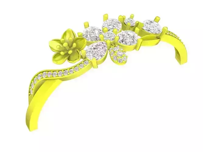 5708 flower diamond women bangle bracelets