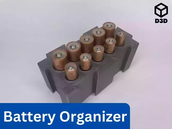 AAA and AA Battery Organizer Large