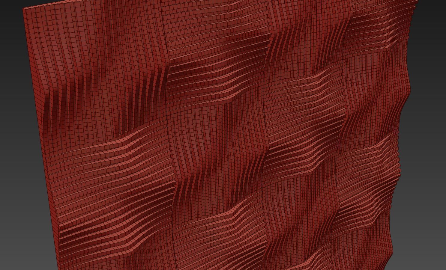 Wood panel Liminal by Evove 3D model_10