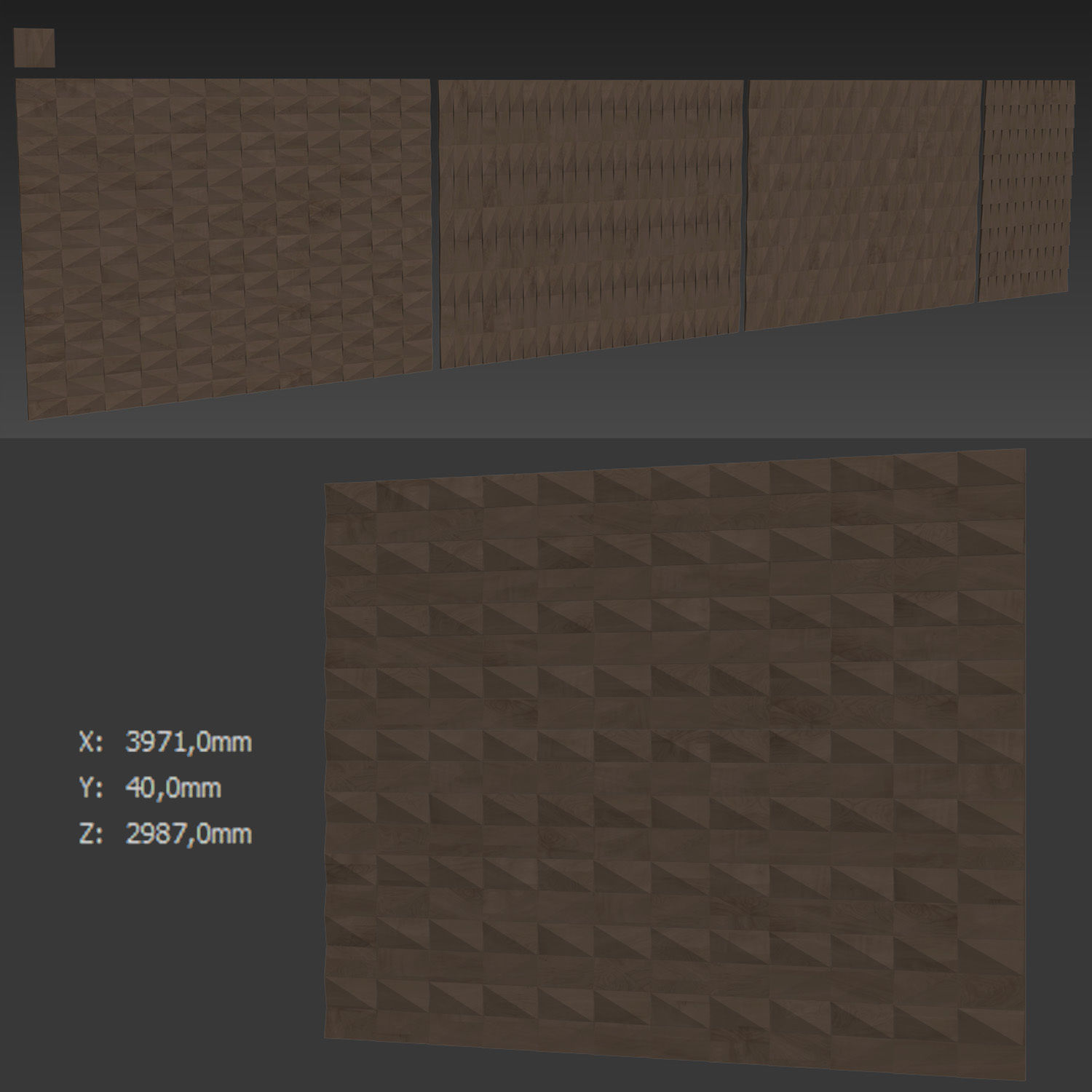 Wood Panel Rise by Evove 3D model_6