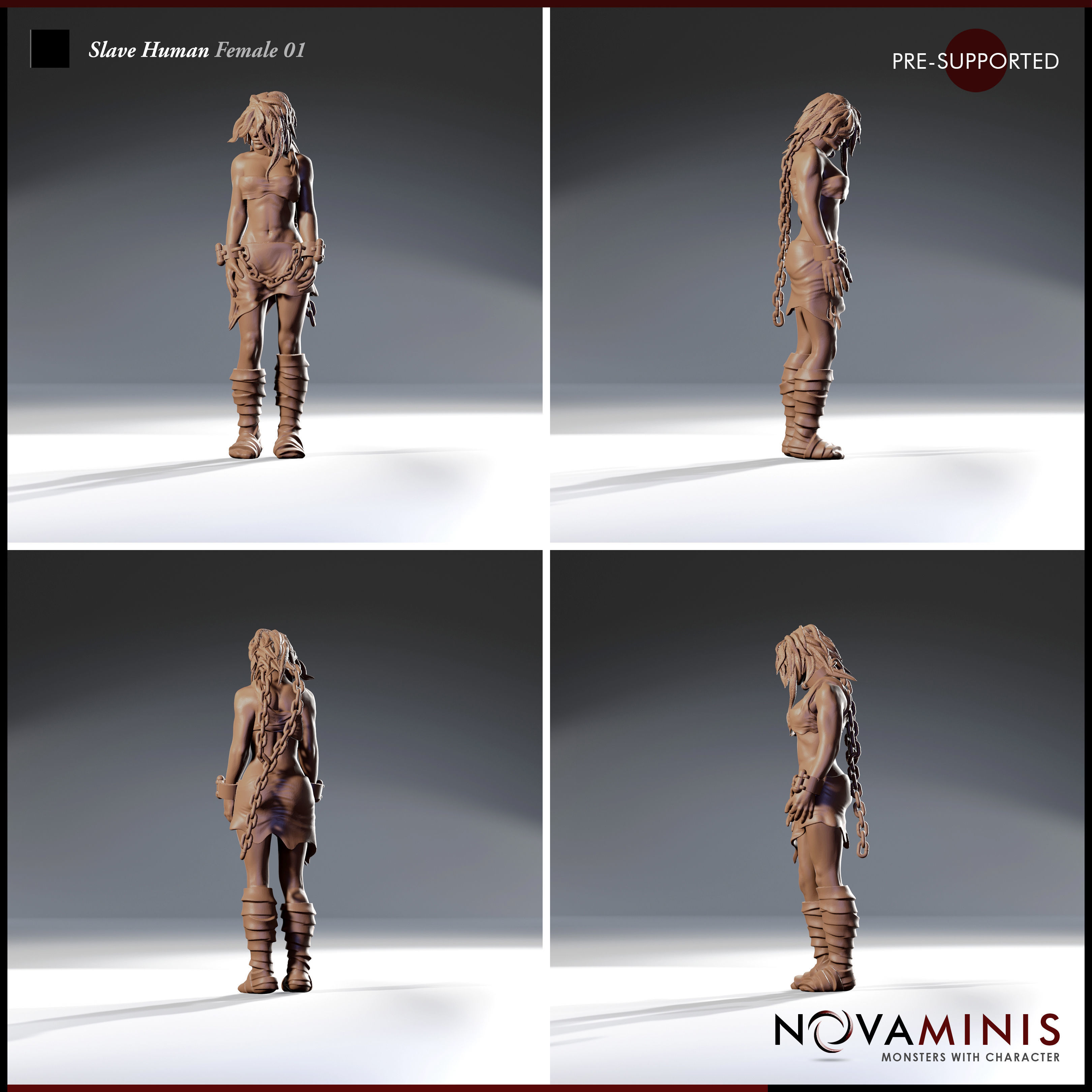 Slave Human Female 01 3D print model_2