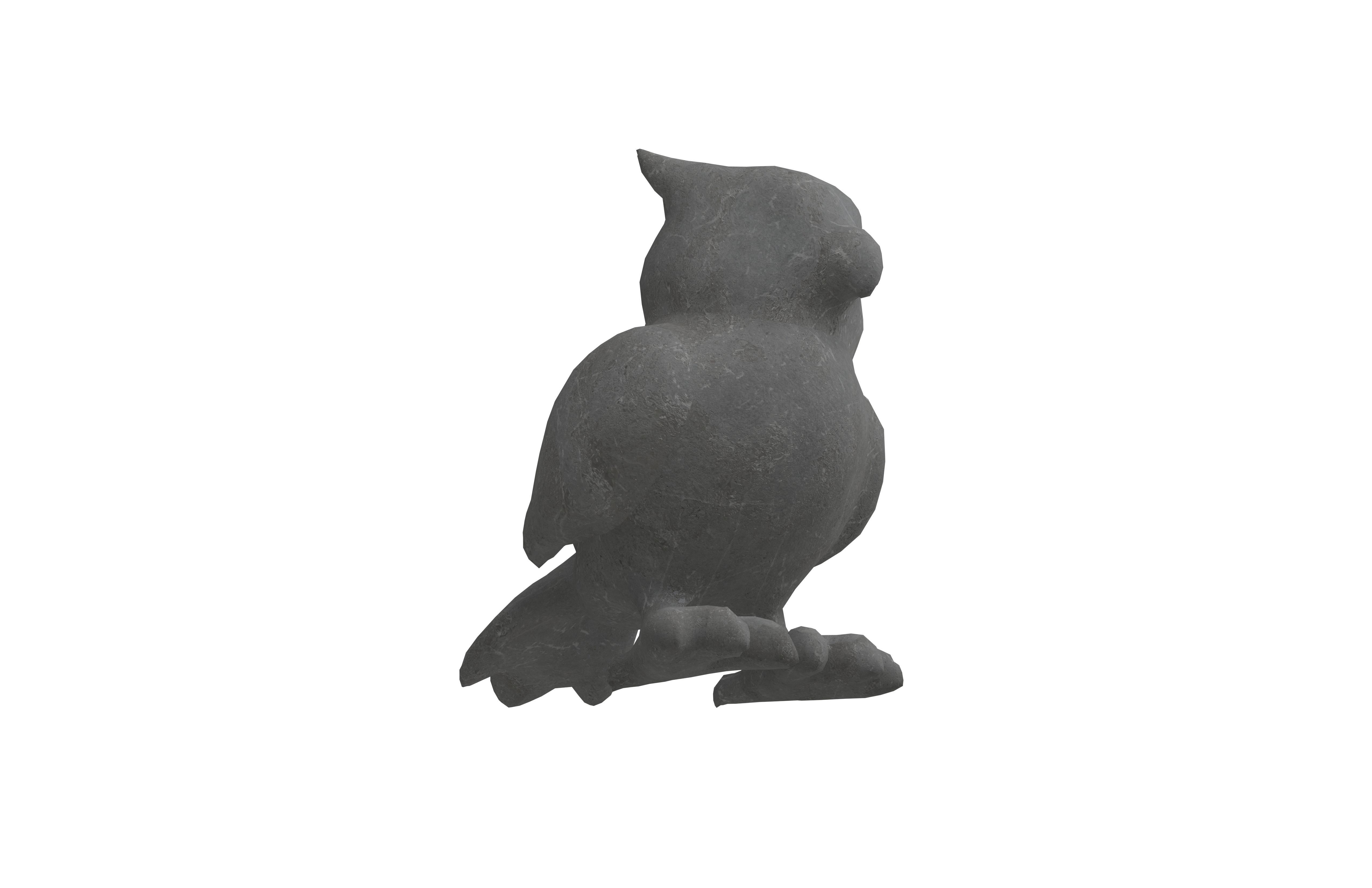 Owl Statue v1 002 Low-poly 3D model_3
