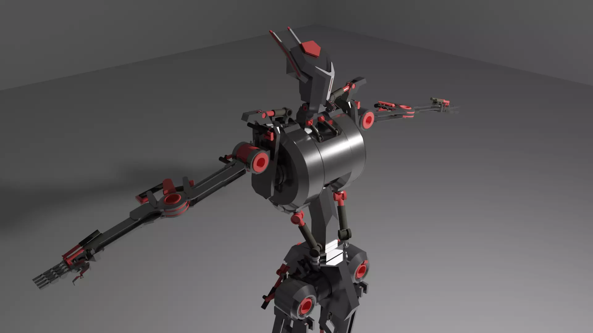 Gundam Skeleton Low-poly 3D model_0