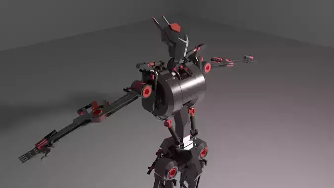 Gundam Skeleton Low-poly 3D model