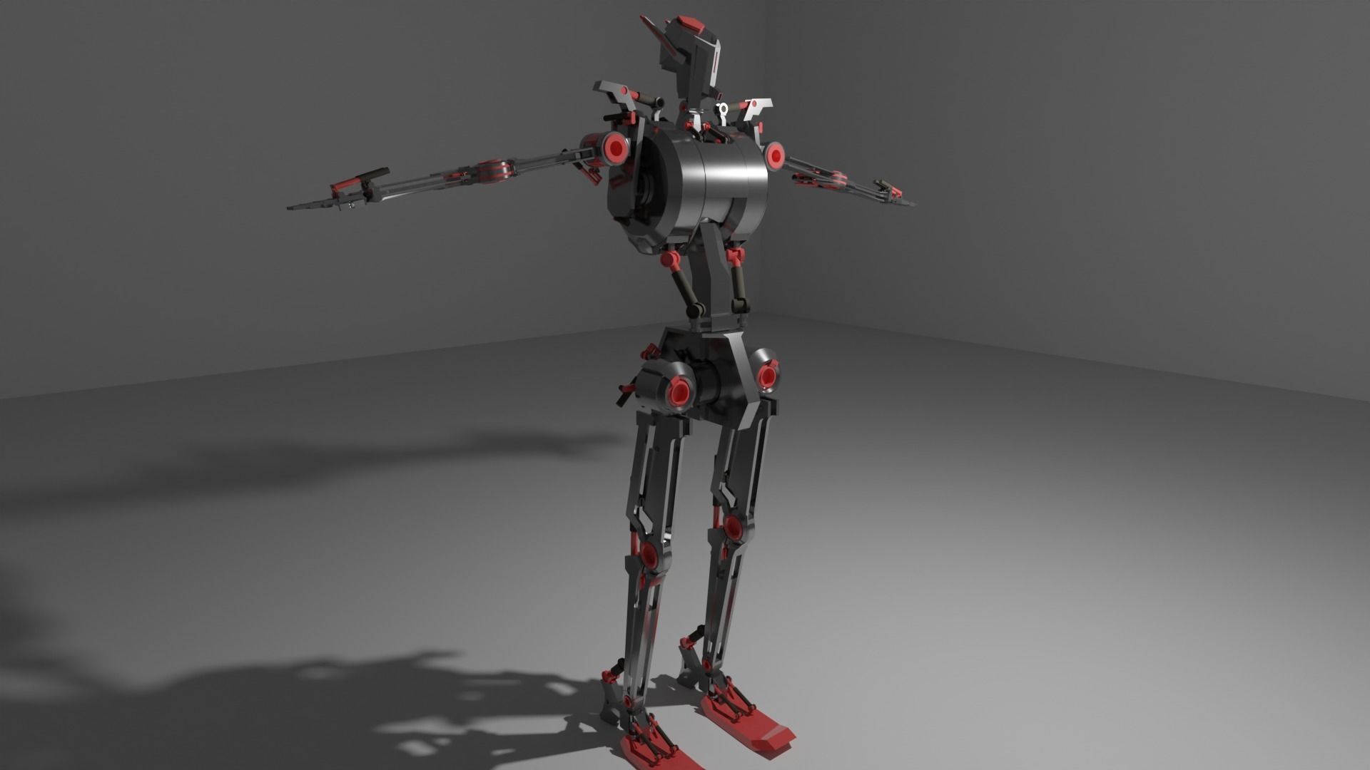 Gundam Skeleton Low-poly 3D model_3